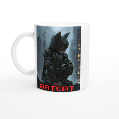 Taza Blanca con Impresión de Gato 