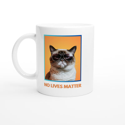 Taza Blanca con Impresión de Gato 