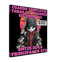 Lienzo de gato "GTA: Gato Theft Auto" Michilandia | La tienda online de los amantes de gatos