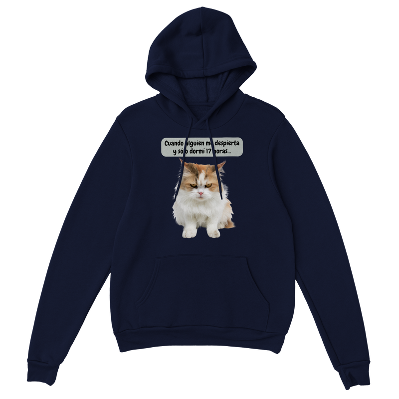 Sudadera con capucha unisex estampado de gato "Michi dormilón" Gelato