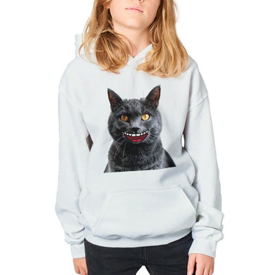 Sudadera con capucha júnior estampado de gato 