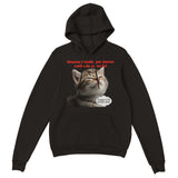 Sudadera con Capucha Unisex Estampado de Gato "Mirada Culpable" Michilandia | La tienda online de los fans de gatos