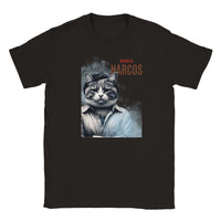 Camiseta Junior Unisex Estampado de Gato "Narcogato" Michilandia | La tienda online de los fans de gatos