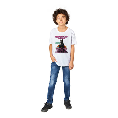 Camiseta Junior Unisex Estampado de Gato "Dama Felina" Michilandia | La tienda online de los fans de gatos