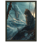 Póster Semibrillante de Gato "Marinero Miau" Michilandia | La tienda online de los fans de gatos