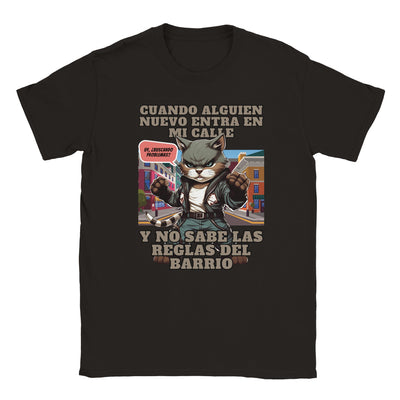 Camiseta unisex estampado de gato 