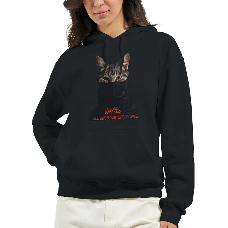 Sudadera con Capucha Unisex Estampado de Gato "Revolución Gatuna" Michilandia