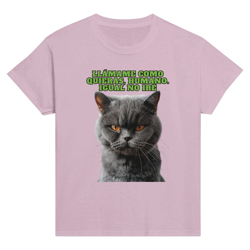 Camiseta Junior Unisex Estampado de Gato "Actitud Miau" Michilandia | La tienda online de los fans de gatos