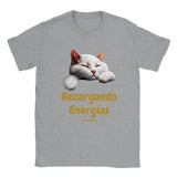 Camiseta unisex estampado de gato "Recargando Violencia"