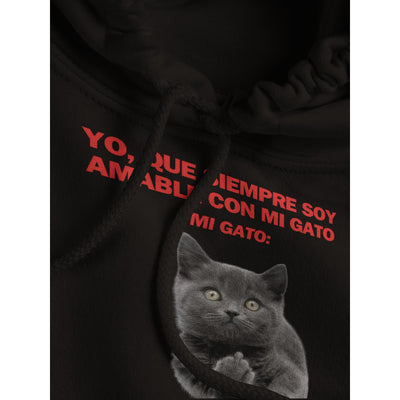 Sudadera con Capucha Unisex Estampado de Gato "Desafío Gatuno" Michilandia | La tienda online de los fans de gatos