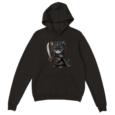 Sudadera con capucha unisex estampado de gato 