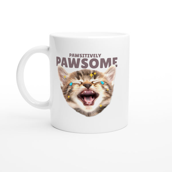 Taza con Impresión de Gato "Huellas de Alegría"