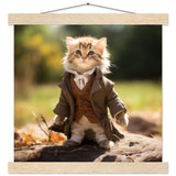 Póster semibrillante de gato con colgador "Michi Bilbo el Hobbit" Gelato