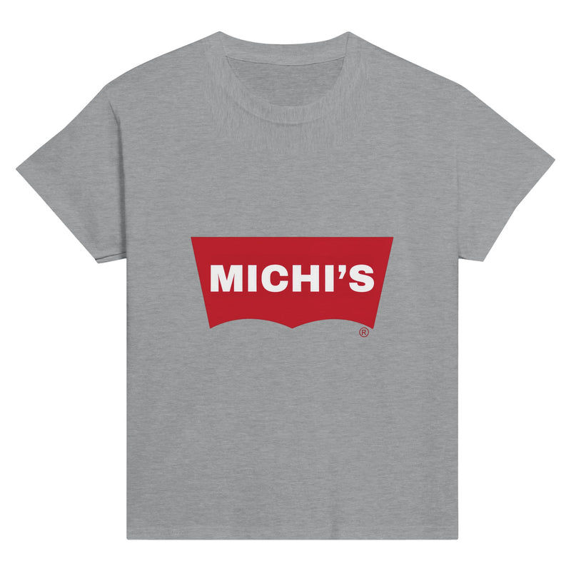 Camiseta Junior Unisex Estampado de Gato "Michi's Denim" Michilandia | La tienda online de los fans de gatos