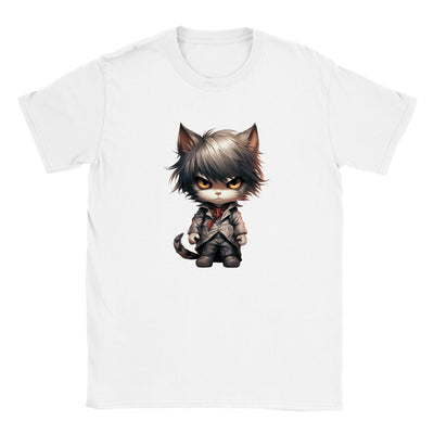 Camiseta júnior unisex estampado de gato 