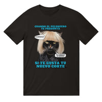 Camiseta unisex estampado de gato "El Desastre Peluquero"