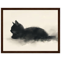 Póster de gato con marco de madera "Serenidad Japonesa" Michilandia | La tienda online de los fans de gatos