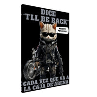 Lienzo de gato "I'll Be Back" Michilandia | La tienda online de los amantes de gatos