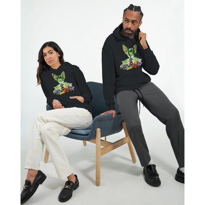 Sudadera con Capucha Unisex Estampado de Gato "Guerreros Peludos Z" Michilandia | La tienda online de los fans de gatos