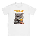 Camiseta Junior Unisex Estampado de Gato "Antojos Felinos" Michilandia | La tienda online de los fans de gatos