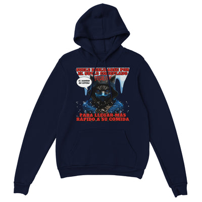 Sudadera con capucha unisex estampado de gato "Hambre Mortal" Michilandia | La tienda online de los amantes de gatos