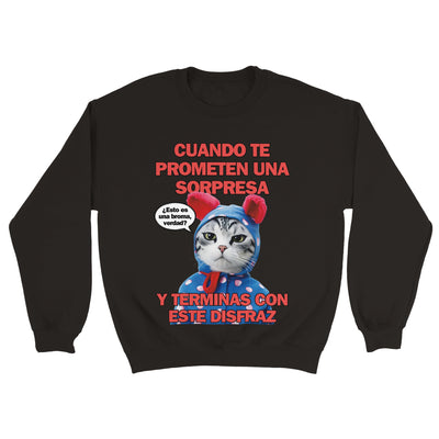 Sudadera Unisex Estampado de Gato 