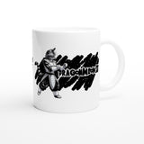 Taza Blanca con Impresión de Gato "DMZ" Michilandia | La tienda online de los fans de gatos