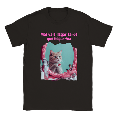 Camiseta unisex estampado de gato 