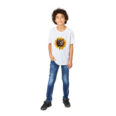 Camiseta Junior Unisex Estampado de Gato "Miau Solar" Michilandia