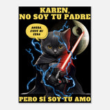 Lienzo de gato "Darth Miau" Michilandia | La tienda online de los amantes de gatos