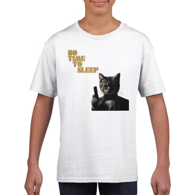 Camiseta Junior Unisex Estampado de Gato 