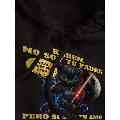 Sudadera con capucha unisex estampado de gato "Darth Miau" Michilandia | La tienda online de los amantes de gatos