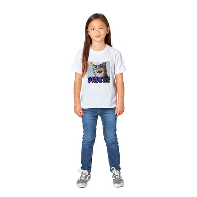 Camiseta Junior Unisex Estampado de Gato "Desprecio Felino" Michilandia | La tienda online de los amantes de gatos