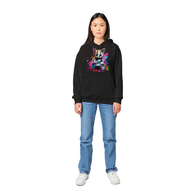 Sudadera con capucha unisex estampado de gato "Fluffy Gaming" Gelato