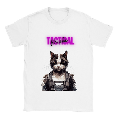 Camiseta unisex estampado de gato "Tactical michi" Gelato