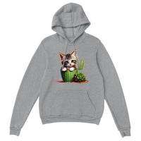 Sudadera con capucha unisex estampado de gato "Cactus comestible" Gelato