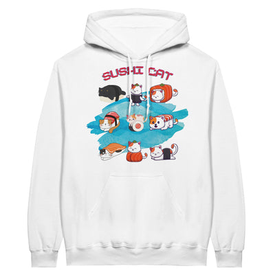 Sudadera con Capucha Unisex Estampado de Gato "Sushi Cat" Michilandia | La tienda online de los fans de gatos