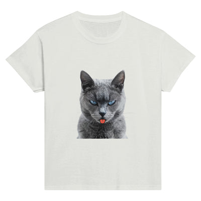 Camiseta Junior Unisex Estampado de Gato 