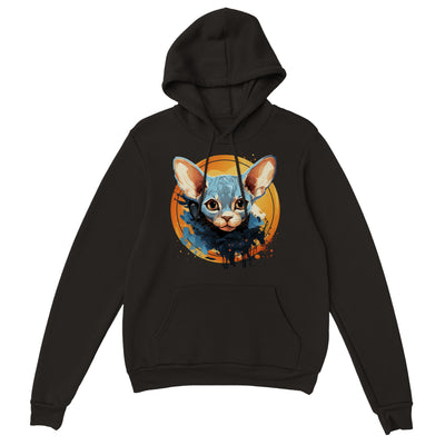 Sudadera con capucha unisex estampado de gato 