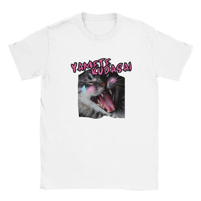 Camiseta júnior unisex estampado de gato 