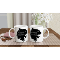 Taza Blanca con Impresión de Gato "Nieve y Garra" Michilandia | La tienda online de los fans de gatos