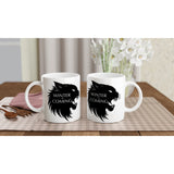 Taza Blanca con Impresión de Gato "Nieve y Garra" Michilandia | La tienda online de los fans de gatos