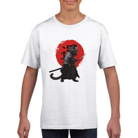 Camiseta Junior Unisex Estampado de Gato 