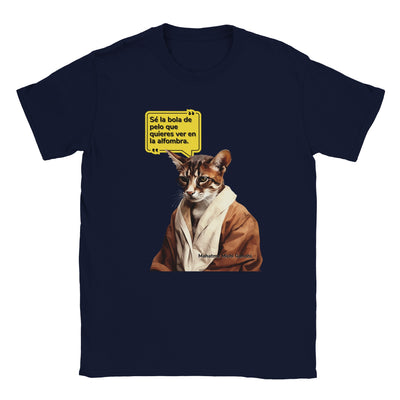 Camiseta unisex estampado de gato "Mahatma Michi Gandhi" Michilandia | La tienda online de los amantes de gatos