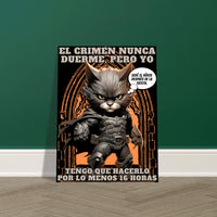 Panel de aluminio impresión de gato "Siesta de la Justicia" Michilandia | La tienda online de los fans de gatos