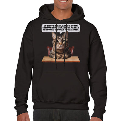 Sudadera con Capucha Unisex Estampado de Gato 