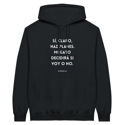 Sudadera con Capucha Unisex Estampado de Gato "Dictador Doméstico" Michilandia | La tienda online de los fans de gatos