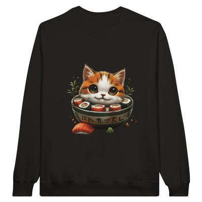 Sudadera Unisex Estampado de Gato "Sushi y Ronroneos" Michilandia | La tienda online de los fans de gatos