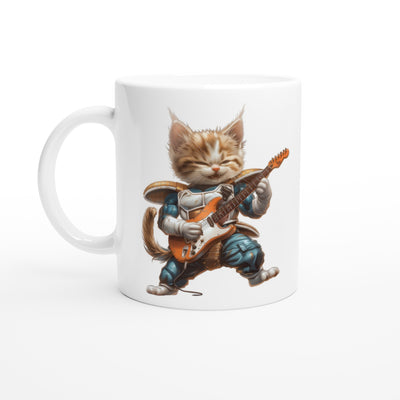 Taza Blanca con Impresión de Gato 