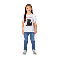 Camiseta Junior Unisex Estampado de Gato "Navidad a Ciegas" Michilandia | La tienda online de los fans de gatos
